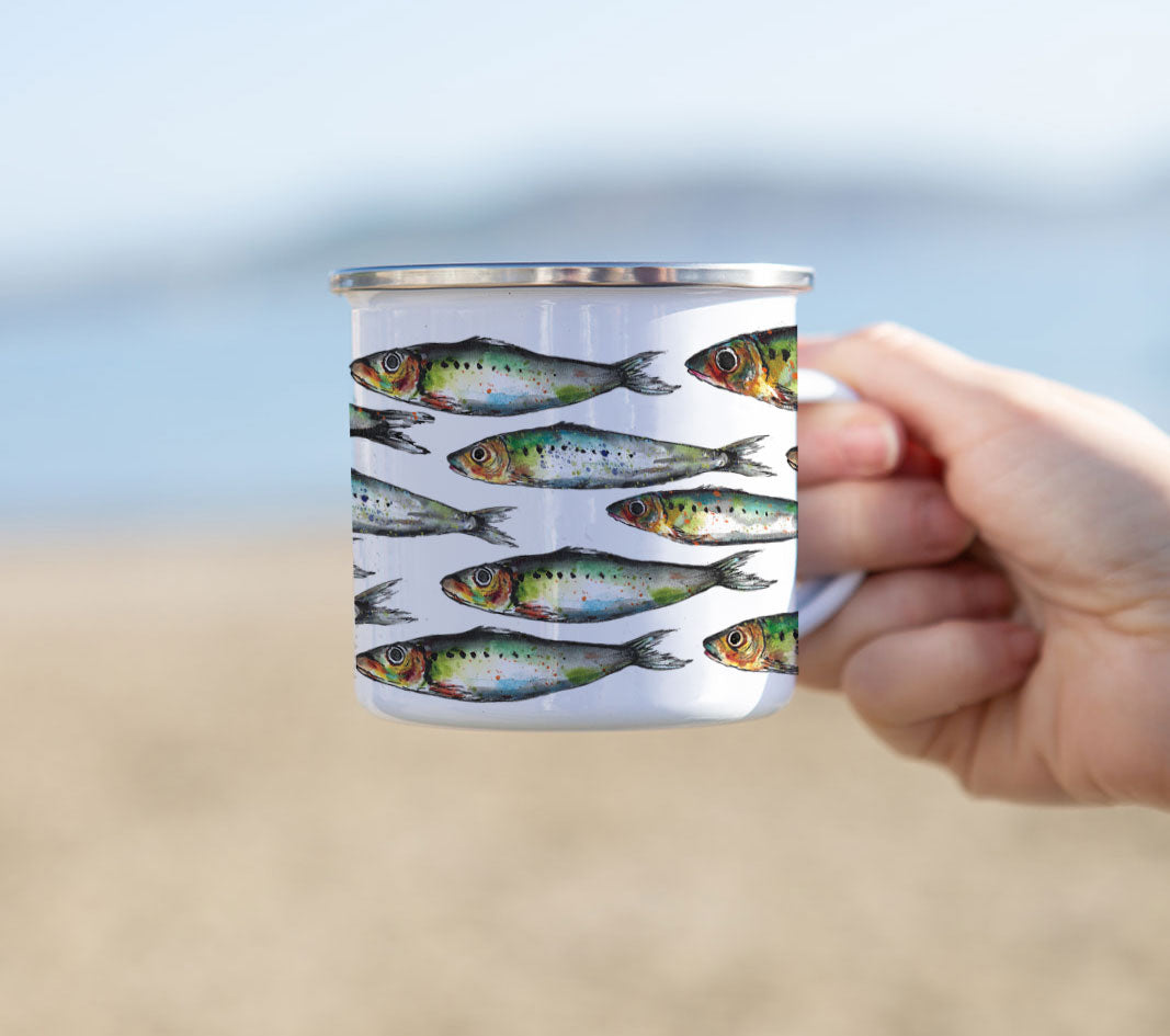 Sardines Enamel Mug