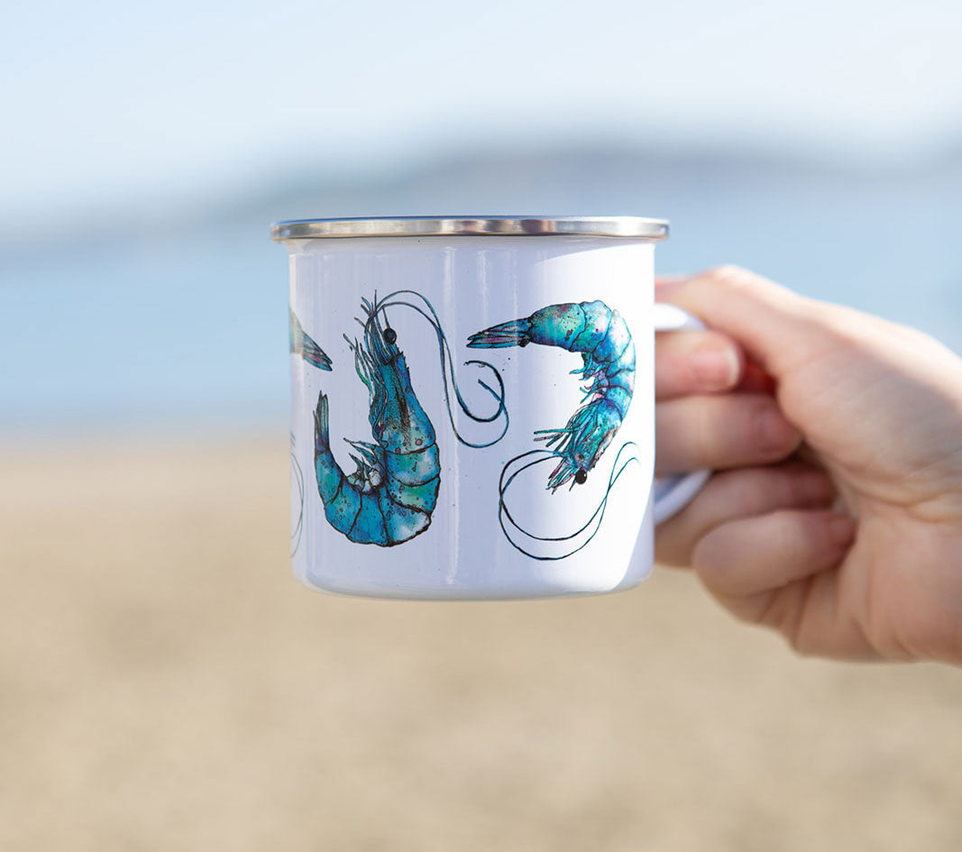 Prawn Enamel Mug