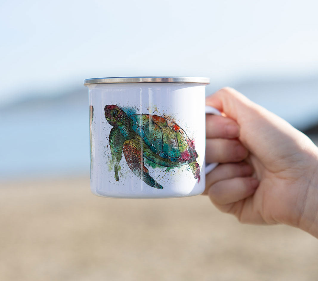 Turtle Enamel Mug