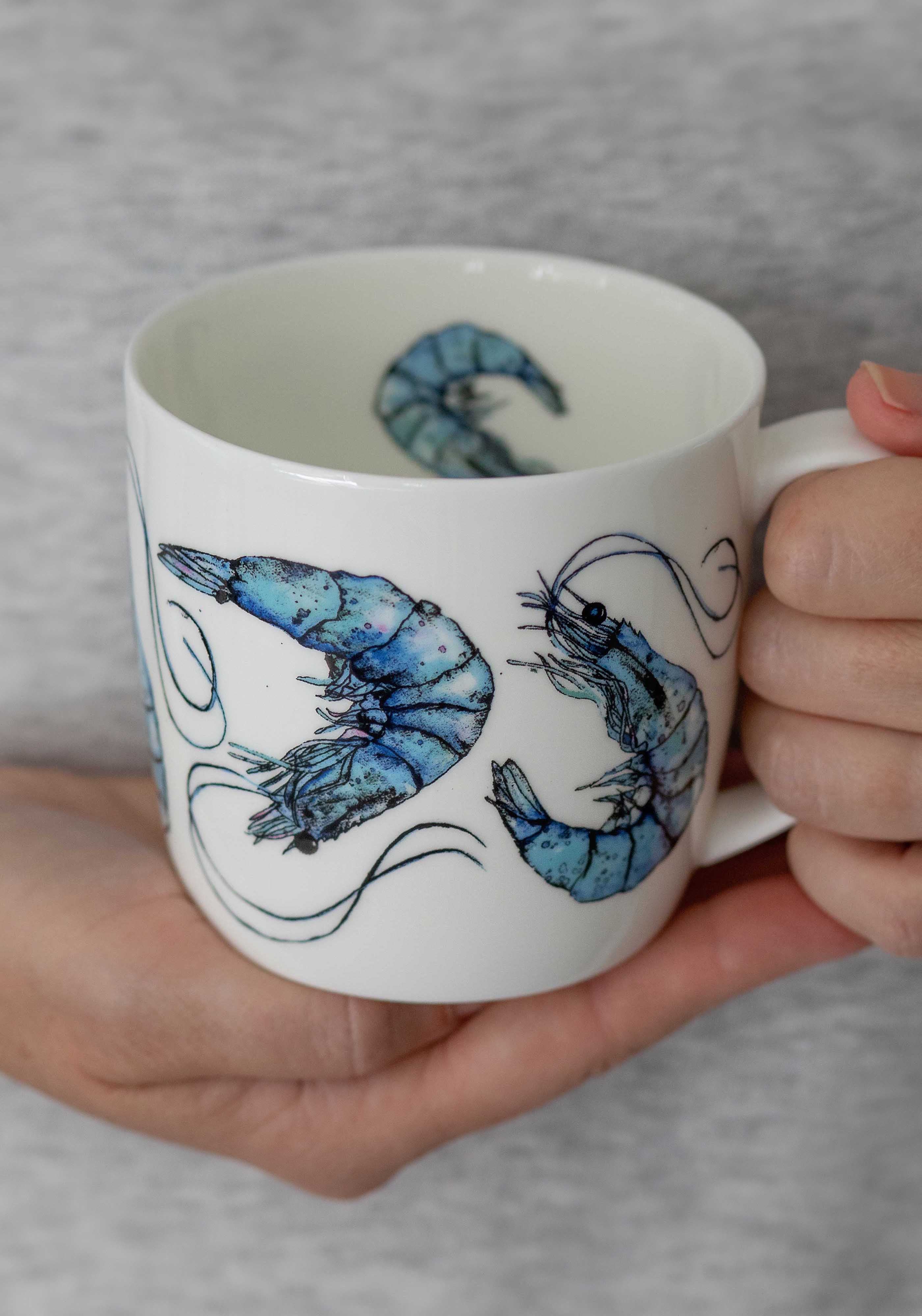 Prawn Bone China Mug