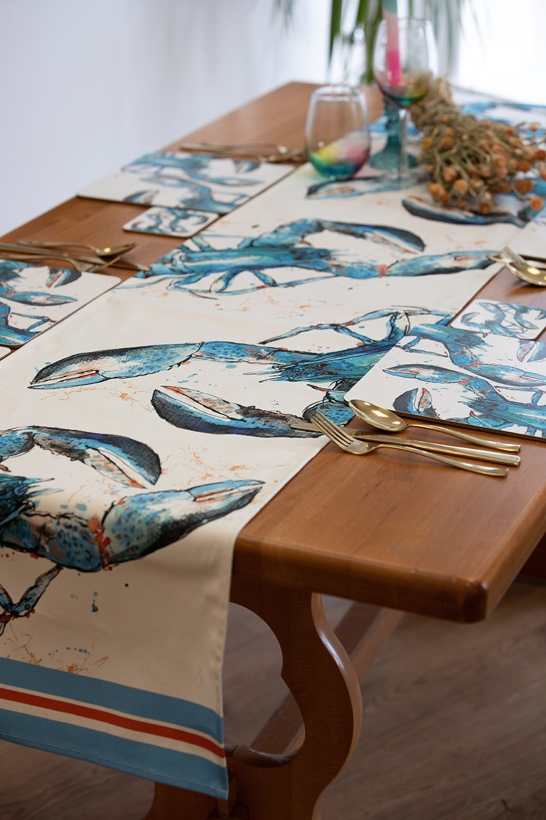 Blue Lobster Table Runner