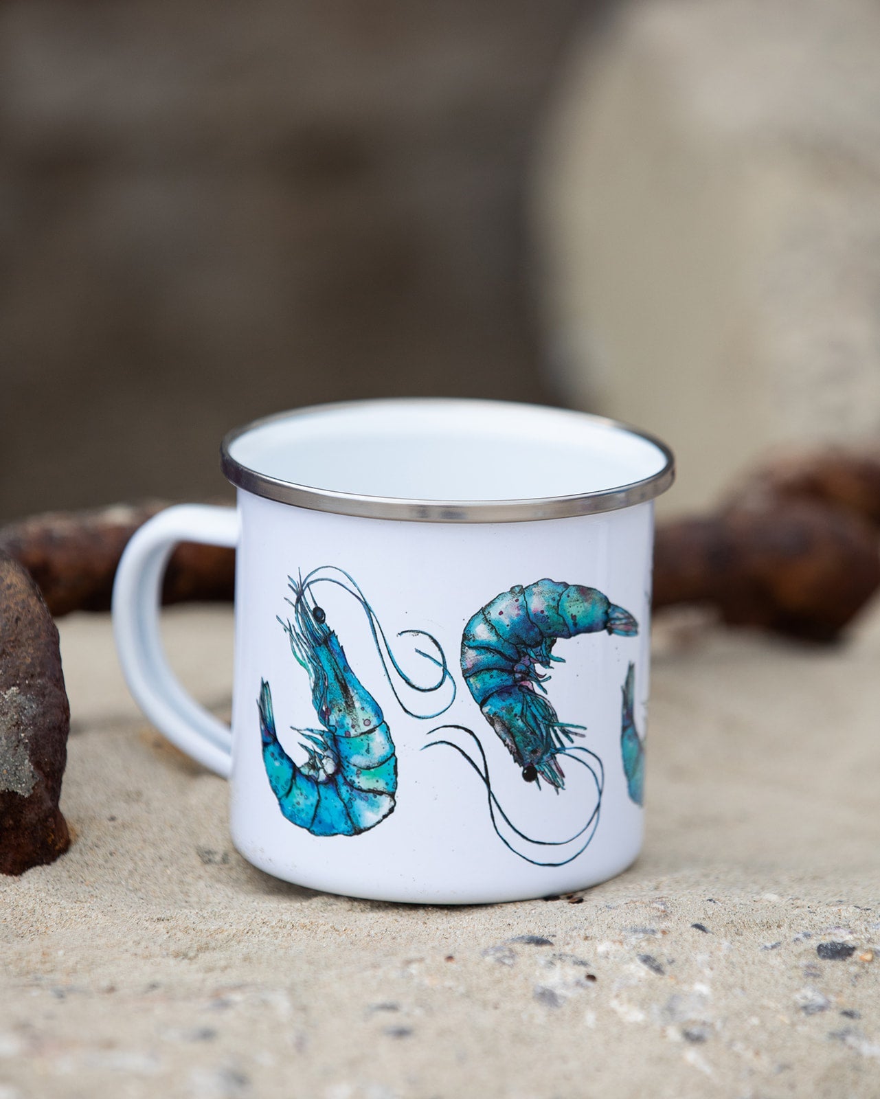 Prawn Enamel Mug