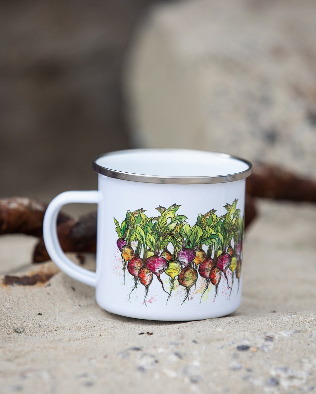 Radish Enamel Mug