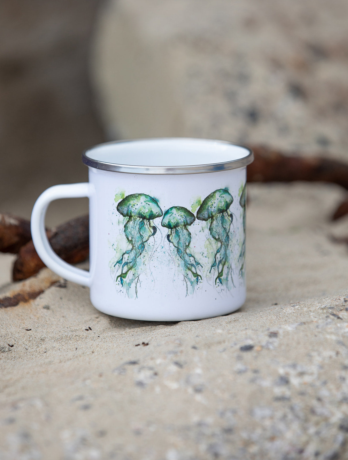 Jellyfish Enamel Mug