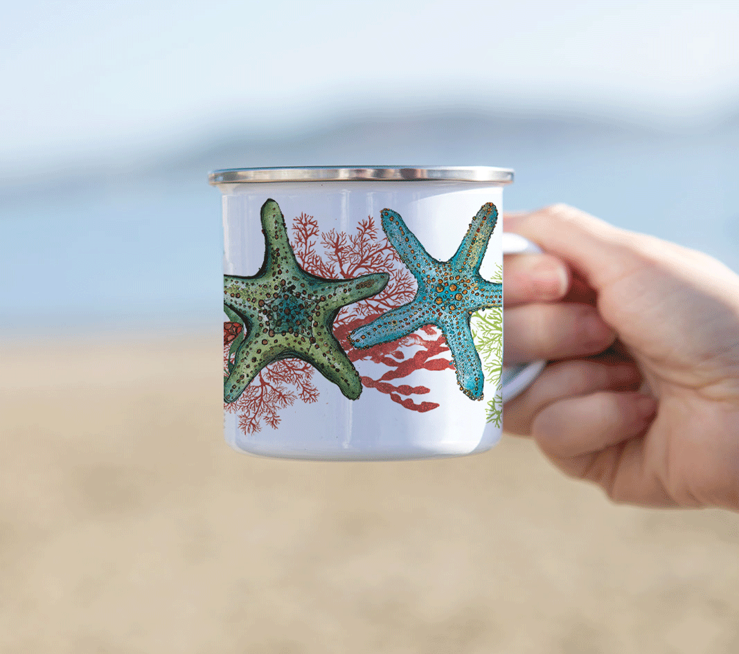 Starfish Enamel Mug